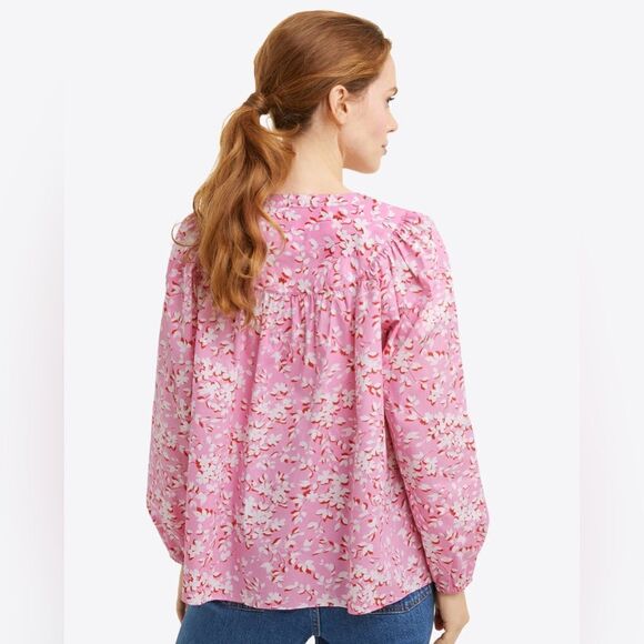 DRAPER JAMES NWT Button Down Top in Pink Shadow Floral size 2x - Picture 3 of 9